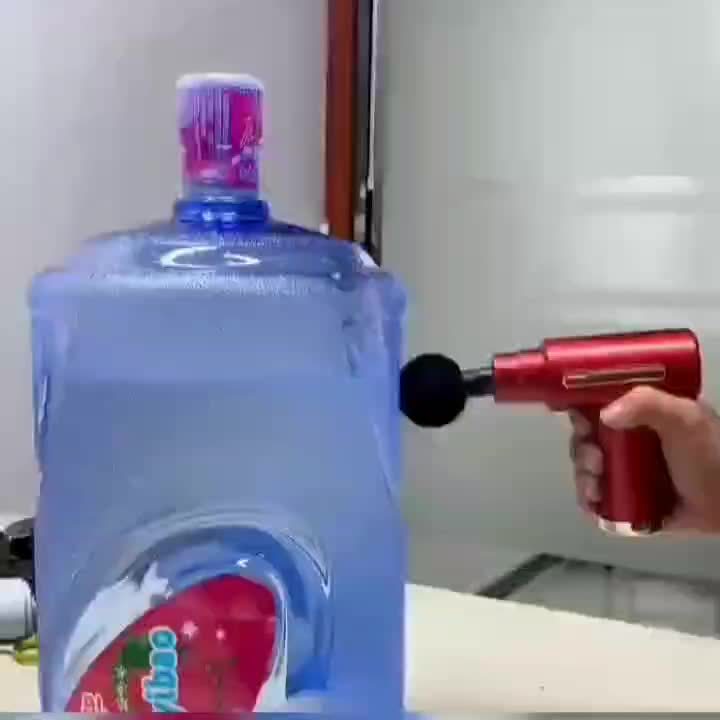 Portable Massage Gun, 4 Heads And 6 Speed Settings, LCD Display, Rechargeable Via USB, For Muscle Relief And Recovery